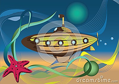 Submarine. Vector image Vector Illustration