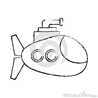 Submarine vehicle icon Vector Illustration