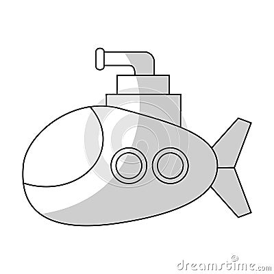 Submarine vehicle icon Vector Illustration