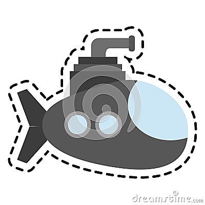 Submarine vehicle icon Vector Illustration