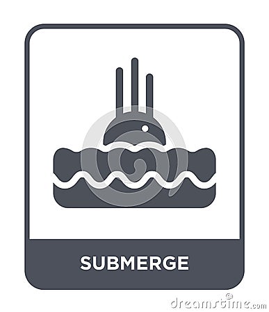 submerge icon in trendy design style. submerge icon isolated on white background. submerge vector icon simple and modern flat Vector Illustration