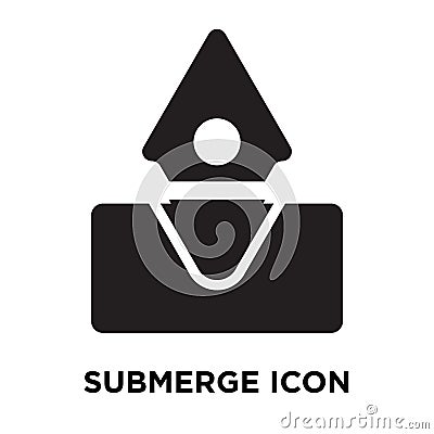 Submerge icon vector isolated on white background, logo concept Vector Illustration