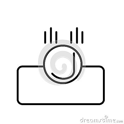 Submerge icon vector isolated on white background, Submerge sign , sign and symbols in thin linear outline style Vector Illustration