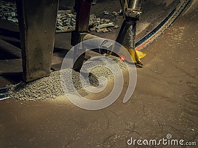 Submerged arc welding Stock Photo