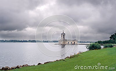 Submerged church Stock Photo