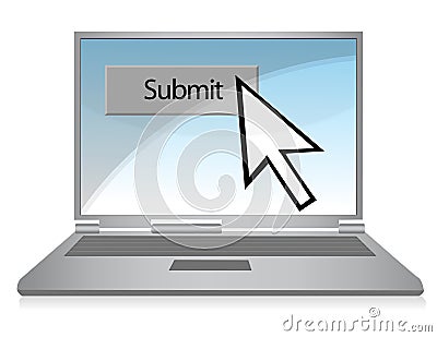 Submit Button Vector Illustration