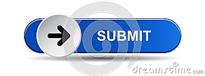 Submit button blue Cartoon Illustration