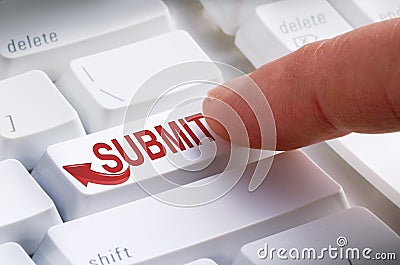 SUBMIT Keyboard Button Online Submission Stock Photo