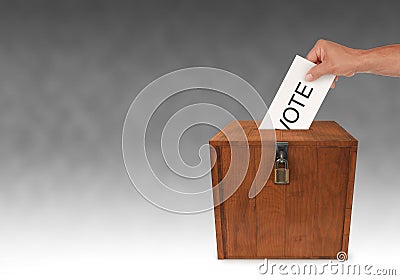 Submitting a Vote Stock Photo