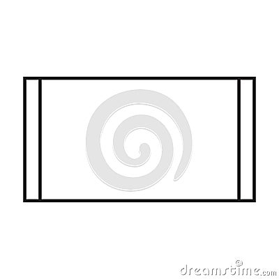Subroutine flow chart Shape element for process layout diagram illustration Vector Illustration