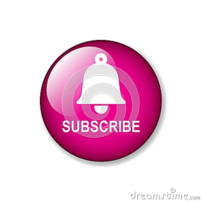 Subscribe bell icon Cartoon Illustration