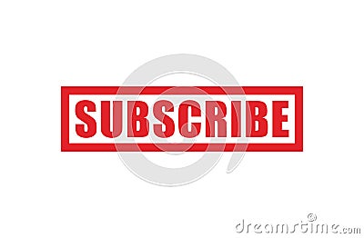 Subscribe icon shape sign set. Red button subscribe to channel, blog. Vector Illustration