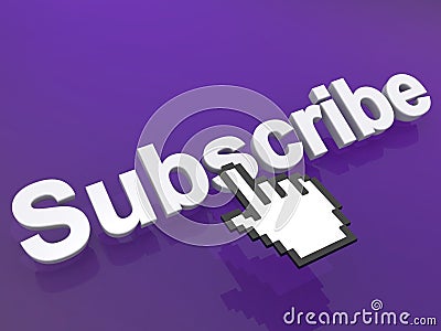 Subscribe link Cartoon Illustration