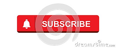 Subscribe now bell button Cartoon Illustration