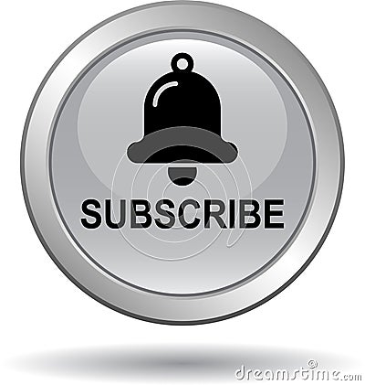 Subscribe now icon web button black gray Vector Illustration