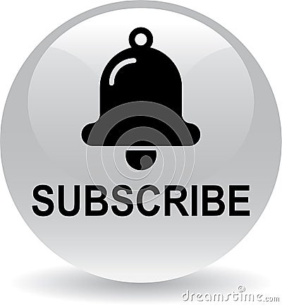 Subscribe now icon web button black gray Vector Illustration