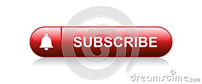 Subscribe now bell button Cartoon Illustration