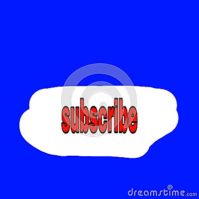 Subscribe wite blui Stock Photo