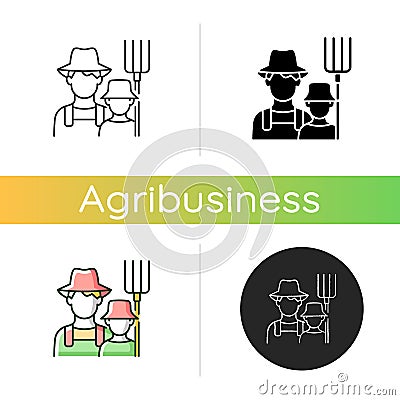 Subsistence farming icon Vector Illustration