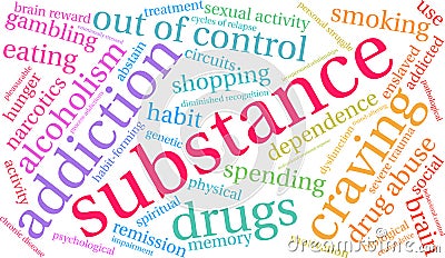 Substance Word Cloud Vector Illustration