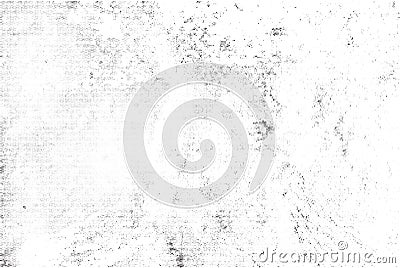 Subtle black halftone vector texture overlay. Monochrome abstract splattered white background. Dotted grain black and white gritty Vector Illustration