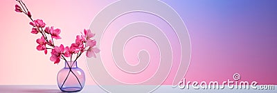 Subtle Chromatic Harmony interplay of colors within the gradient background, creating a serene and elegant atmosphere. Stock Photo