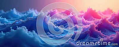 Subtle color gradients create calming, rhythmic wave forms , curve, smooth Stock Photo