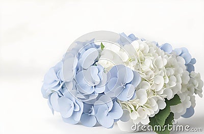 Subtle Floral Charm Hydrangeas in Gentle Blur Delicate Elegance and Impressive Display Generative AI Stock Photo