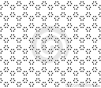 Subtle geometric seamless pattern with small leafs Vector Illustration