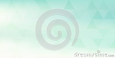 Subtle greenish cyan background with translucent triangles. Pale vector pattern Stock Photo