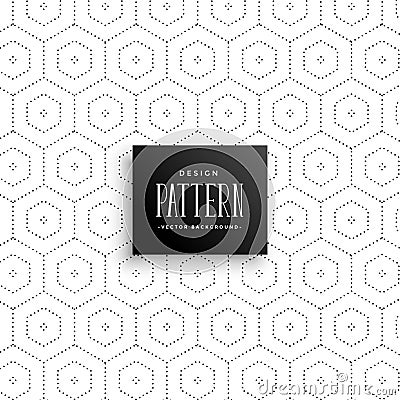 Subtle hexagonal dots pattern background Vector Illustration