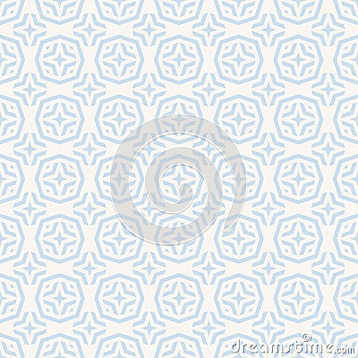 Subtle light blue vector abstract geometric seamless pattern in oriental style Vector Illustration