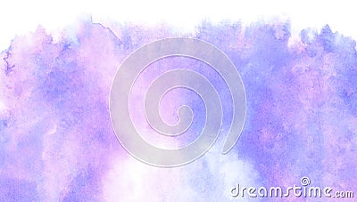 Subtle light purple gradient water color stained paper texture background. Soft smeared gentle violet abstract watercolor Cartoon Illustration