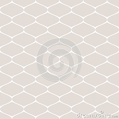 Subtle monochrome seamless pattern of mesh, lattice, grid, fishnet, tissue, lace, net. Vector Illustration
