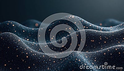 Subtle stippled halftone waves, seamless repeating pattern Light grey dots on dark grey background , pattern, seamless, stipple Stock Photo