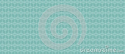 Subtle teal geometric pattern. Elegant, repeating design of interconnected cubes creates a sense of depth and order. Ideal for Vector Illustration