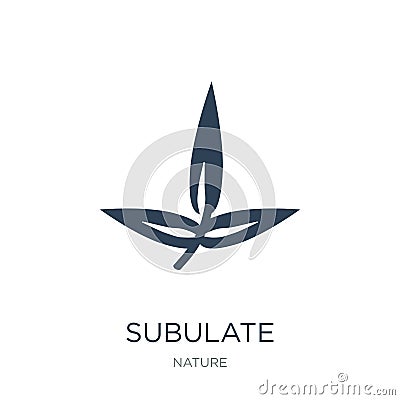 subulate icon in trendy design style. subulate icon isolated on white background. subulate vector icon simple and modern flat Vector Illustration