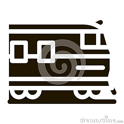 suburban electric train icon Vector Glyph Illustration Vector Illustration