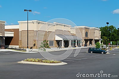 Suburban grocery store building Stock Photo