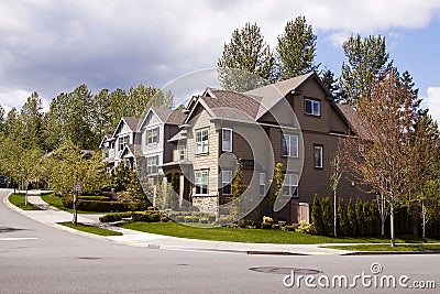 Suburban houses Stock Photo