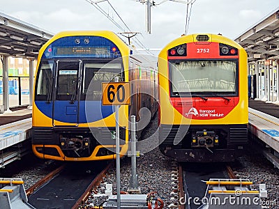 NSW Government Trains, Newcastle Interchange, Australia Editorial Stock Photo