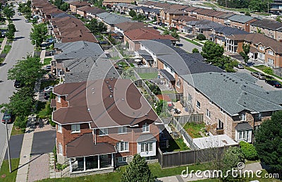 Suburban neighborhood Stock Photo