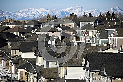 Suburban roof tops Stock Photo