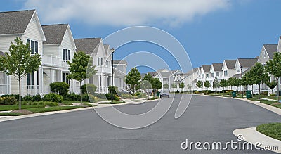 Suburban Street Stock Photo