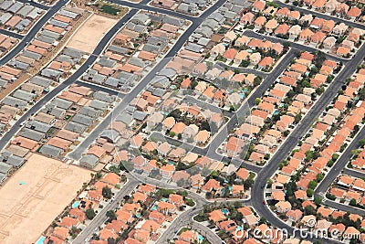 Suburban neighborhoods in Las Vegas, Nevada Stock Photo