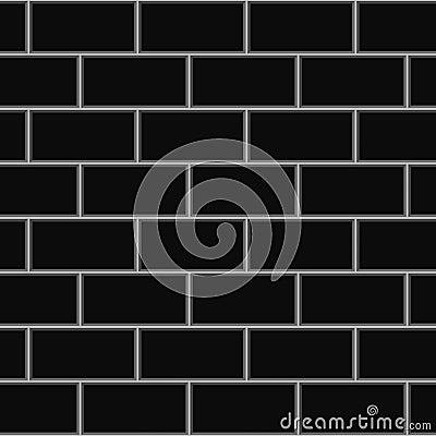 Subway brick tile wall. Vector illustration. Cartoon Illustration