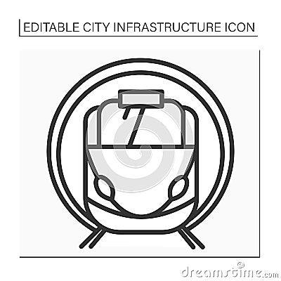 Subway line icon Vector Illustration