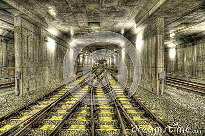 Subway railline Stock Photo