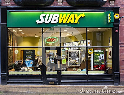 Subway sandwich shop front Editorial Stock Photo