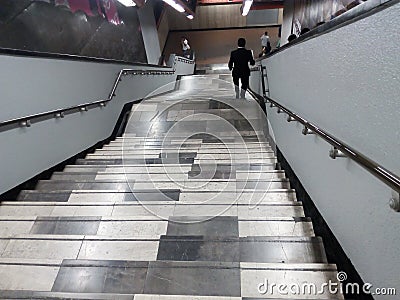Subway stairs Editorial Stock Photo